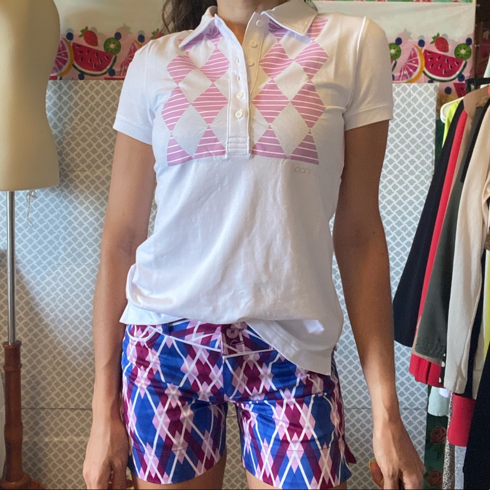 NWT Womens Golf multi Printed Shorts size 2